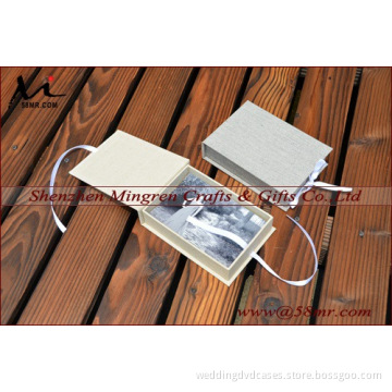 8x10 Magnet Linen Photo Packaging Box with USB Slot